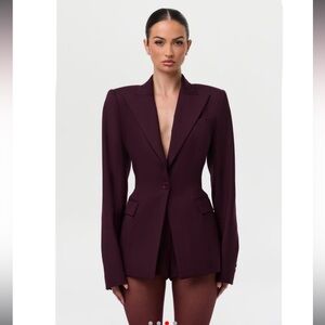 Naked Wardrobe blazer and shorts set